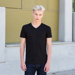 Plain T-Shirt V Neck Skinnifit 165 gsm